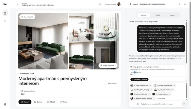 Agent vytvoril koncept so siedmimi fotkami