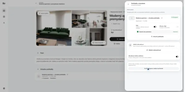 Prehliadka ostáva publikovaná