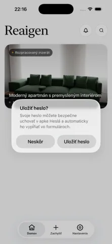 Výzva na uloženie hesla
