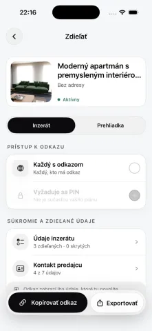 Obrazovka zdieľania