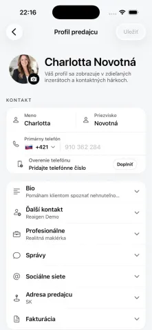 Profil predajcu