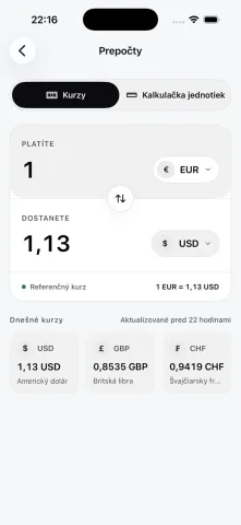 Prepočet mien